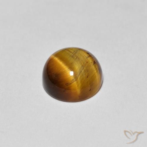 1.36克拉天然虎眼石，圆形的，不透明