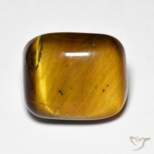 8.44ct 天然 中褐色 虎眼石, 软垫, 不透明