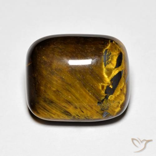 8.91ct 天然 中褐色 虎眼石, 软垫, 不透明