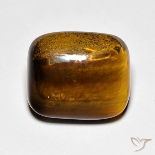 9.08ct 天然 姜饼布朗 虎眼石, 软垫, 不透明