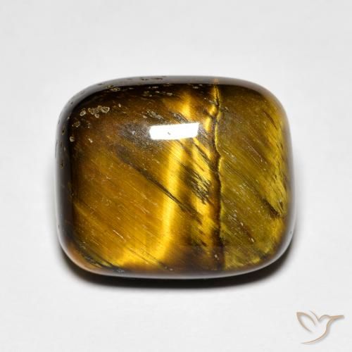 8.27ct 天然 姜饼布朗 虎眼石, 软垫, 不透明
