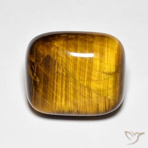 8.56ct 天然 暖棕 虎眼石, 软垫, 不透明