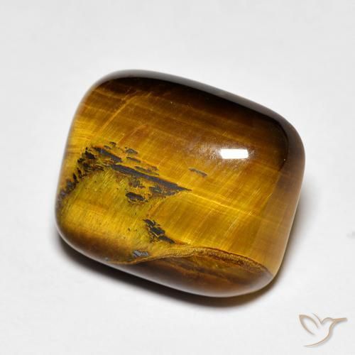 9.01ct 天然 金棕色 虎眼石, 软垫, 不透明