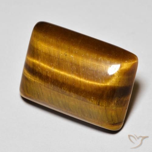 13.68ct 天然 暖棕 虎眼石, 狭长方形, 不透明