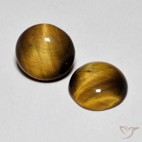 2.82克拉天然虎眼石，圆形的，不透明