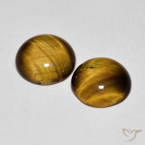2.82克拉天然虎眼石，圆形的，不透明
