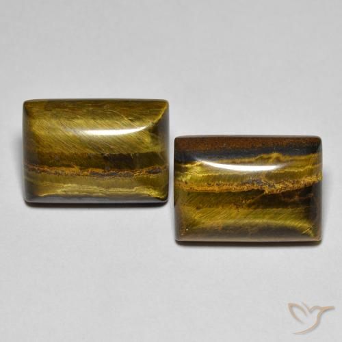 16.48ctw 天然 Medium Light-Brown 虎眼石, 狭长方形, 不透明
