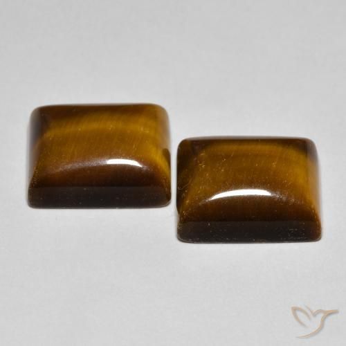 12.46克拉天然虎眼石，狭长方形，不透明