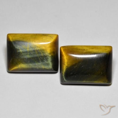 20.22ctw 天然 Medium Dark-Brown 虎眼石, 狭长方形, 不透明