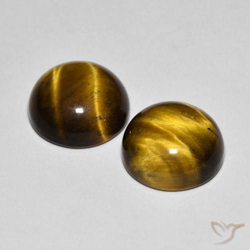 7.60克拉天然虎眼石，圆形的，不透明