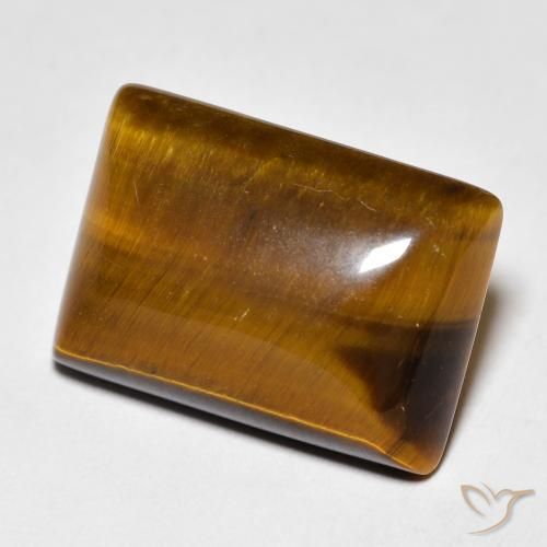 12.31ct 天然 中褐色 虎眼石, 狭长方形, 不透明