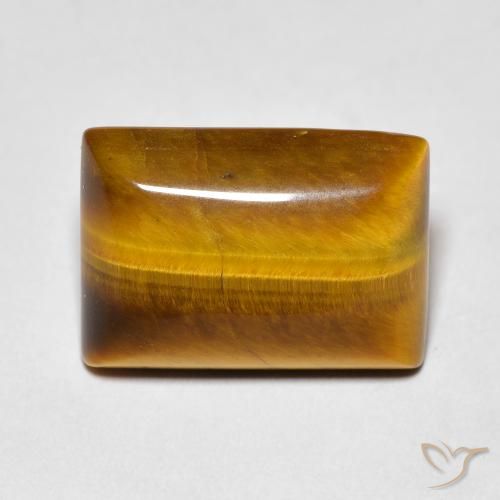 5.68ct 天然 暖棕 虎眼石, 狭长方形, 不透明