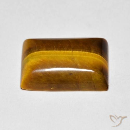 5.68克拉天然虎眼石，狭长方形，不透明