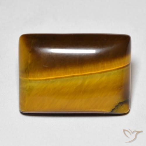 11.97ct 天然 金棕色 虎眼石, 狭长方形, 不透明