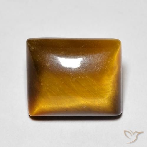 6.31ct 天然 Medium Light-Brown 虎眼石, 狭长方形, 不透明