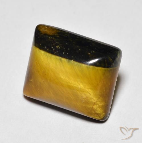 6.42ct 天然 Medium Dark-Brown 虎眼石, 狭长方形, 不透明