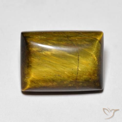 7.95ct 天然 暖棕 虎眼石, 狭长方形, 不透明
