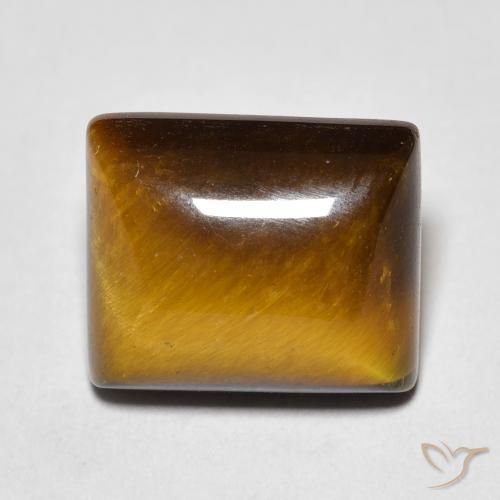 6.54ct 天然 暖棕 虎眼石, 狭长方形, 不透明