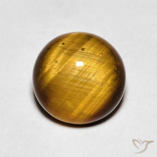 2.27ct 天然 Medium Dark-Brown 虎眼石, 圆形的, 不透明