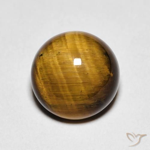 2.39ct 天然 金棕色 虎眼石, 圆形的, 不透明