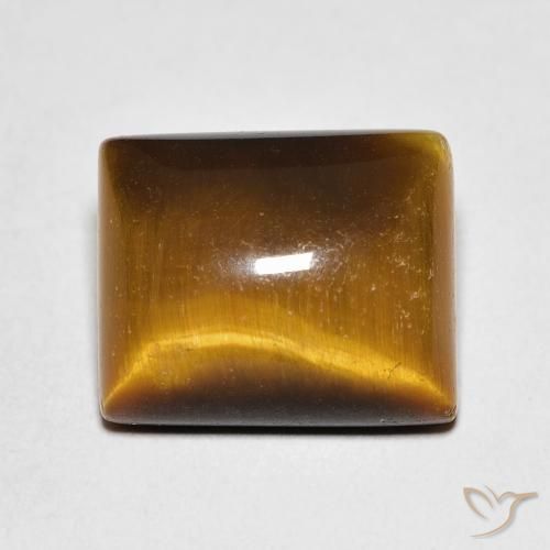 6.03ct 天然 暖棕 虎眼石, 狭长方形, 不透明