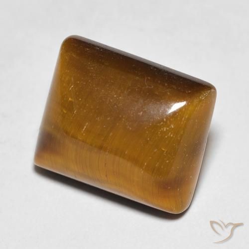 6.62ct 天然 中褐色 虎眼石, 狭长方形, 不透明