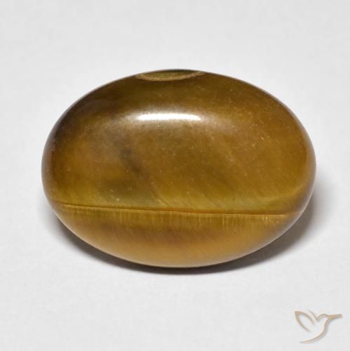 9.62ct 天然 浅棕色 虎眼石, 椭圆形, 不透明