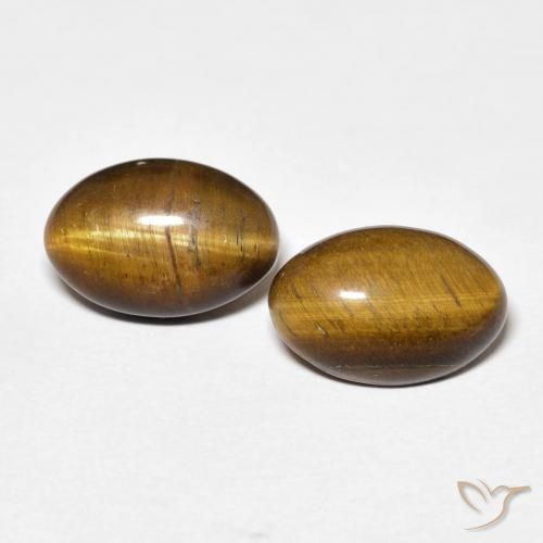 7.36ctw 天然 Medium Dark-Brown 虎眼石, 椭圆形, 不透明