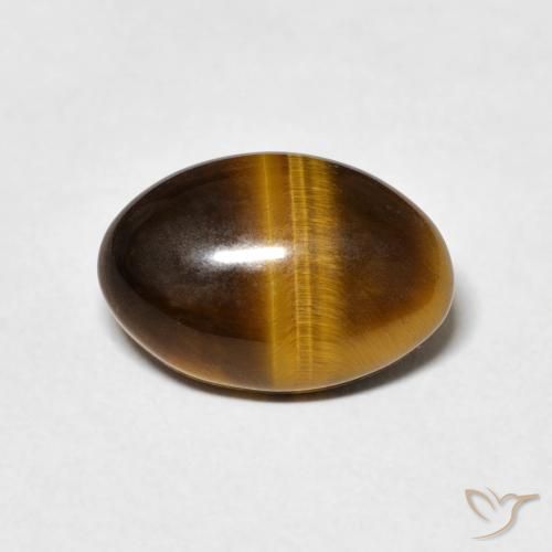 3.70ct 天然 暖棕 虎眼石, 椭圆形, 不透明