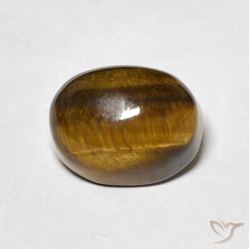 3.41ct 天然 中褐色 虎眼石, 椭圆形, 不透明