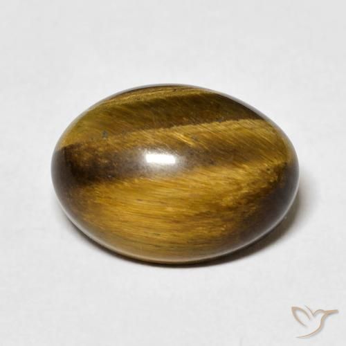 7.10ct 天然 金棕色 虎眼石, 椭圆形, 不透明