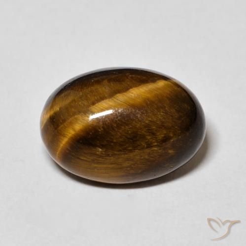 6.48ct 天然 黄棕色 虎眼石, 椭圆形, 不透明