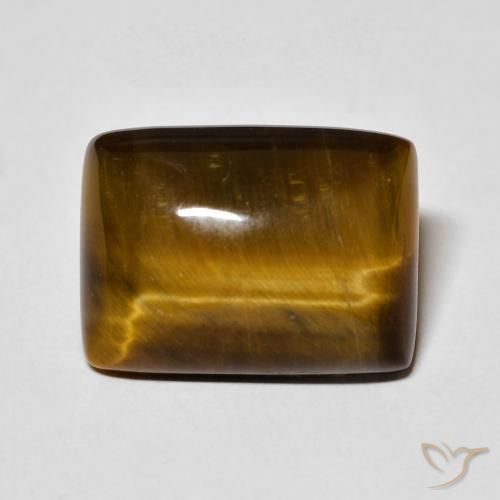 14.14ct 天然 暖棕 虎眼石, 狭长方形, 不透明