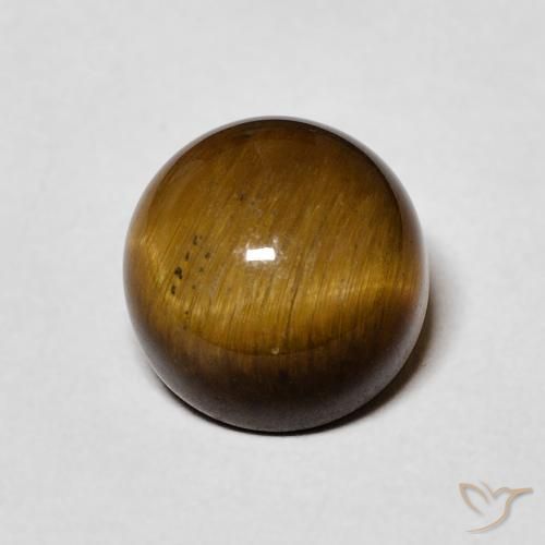 2.66ct 天然 暖棕 虎眼石, 圆形的, 不透明