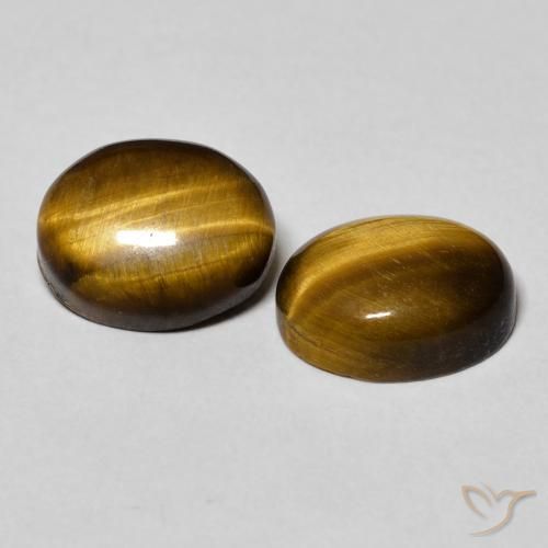 5.96克拉天然虎眼石，椭圆形，不透明