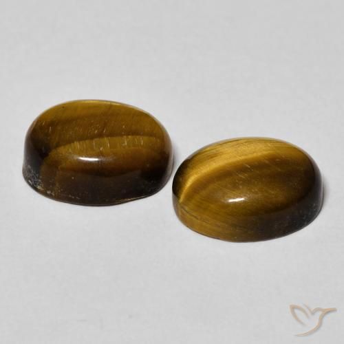 5.96克拉天然虎眼石，椭圆形，不透明