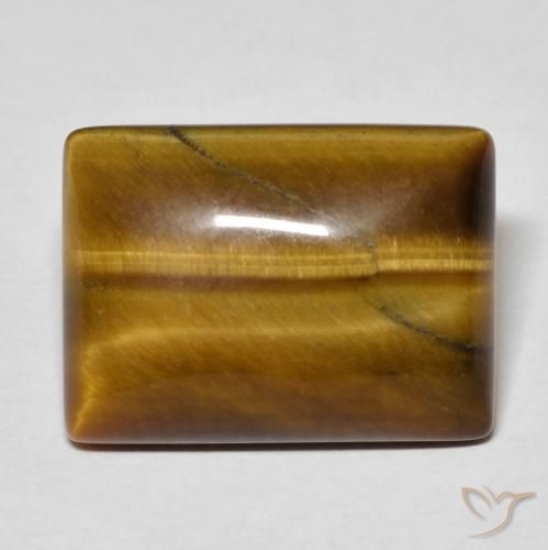 12.27ct 天然 中褐色 虎眼石, 狭长方形, 不透明