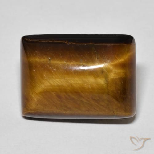 13.67ct 天然 中褐色 虎眼石, 狭长方形, 不透明