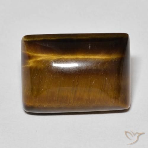 13.92ct 天然 中褐色 虎眼石, 狭长方形, 不透明