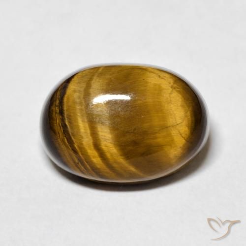 7.84ct 天然 黄棕色 虎眼石, 椭圆形, 不透明