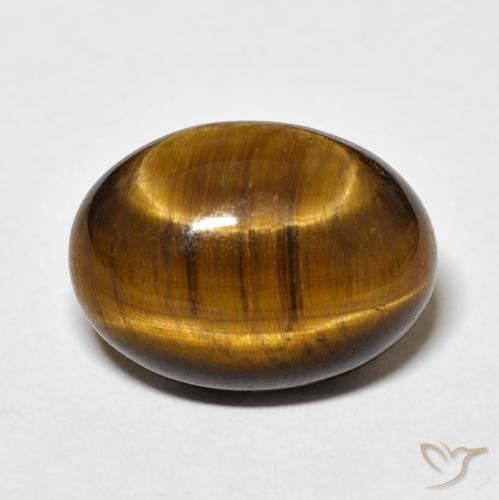 9.88ct 天然 中褐色 虎眼石, 椭圆形, 不透明