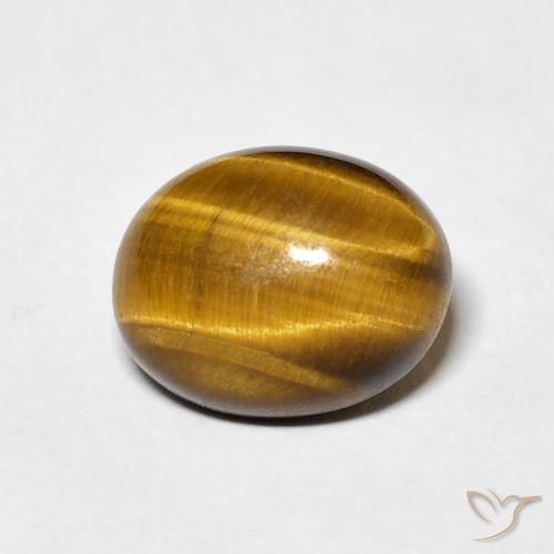 3.51ct 天然 中褐色 虎眼石, 椭圆形, 不透明