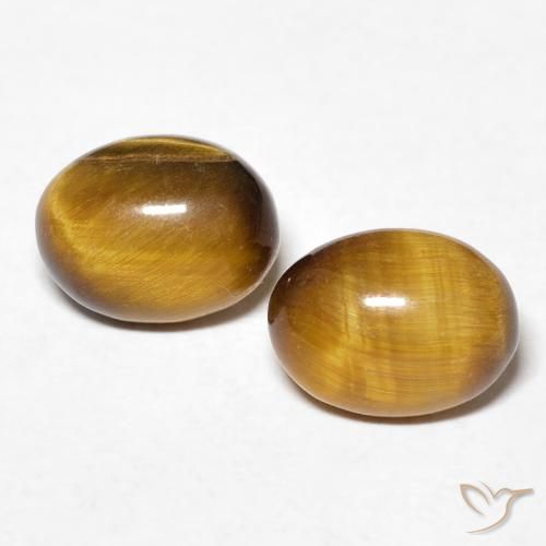 2.93ctw 天然 暖棕 虎眼石, 椭圆形, 不透明
