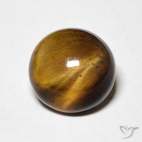 2.14ct 天然 暖棕 虎眼石, 圆形的, 不透明