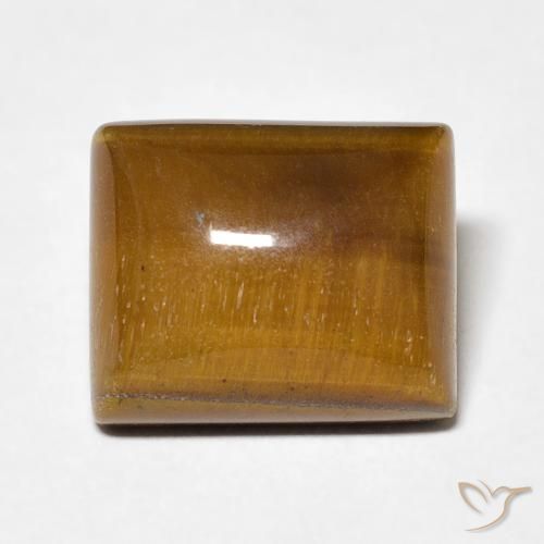 6.15ct 天然 黄棕色 虎眼石, 狭长方形, 不透明