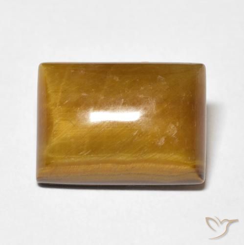 7.19ct 天然 金棕色 虎眼石, 狭长方形, 不透明