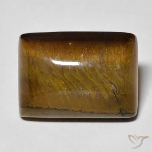 13.99ct 天然 暖棕 虎眼石, 狭长方形, 不透明