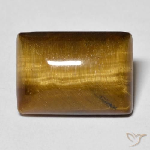 12.68ct 天然 暖棕 虎眼石, 狭长方形, 不透明