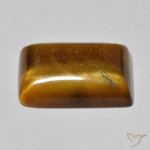 12.68克拉天然虎眼石，狭长方形，不透明