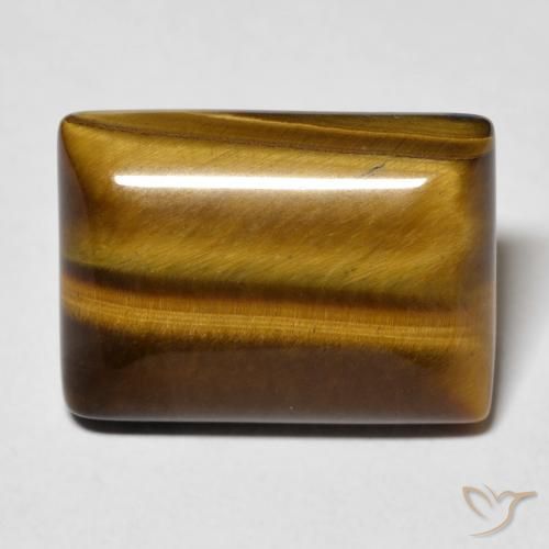 12.82ct 天然 金棕色 虎眼石, 狭长方形, 不透明